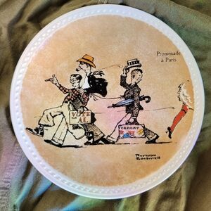 Limited Edition Norman Rockwell "Promenade In Paris" Plate #6545B